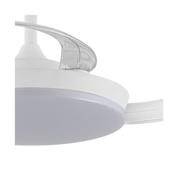 Ventilador LED de techo con aspas retráctiles MILKY S ECO, 39W 3822Lm CCT