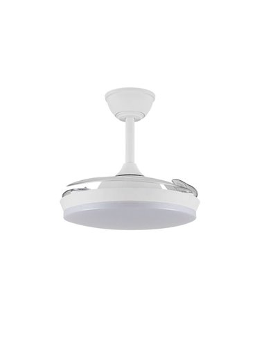 Ventilador LED de techo con aspas retráctiles MILKY S ECO, 39W 3822Lm CCT