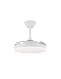 Ventilador LED de techo con aspas retráctiles MILKY S ECO, 39W 3822Lm CCT