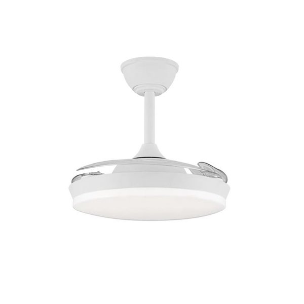 Ventilador LED de techo con aspas retráctiles MILKY S ECO, 39W 3822Lm CCT
