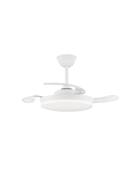 Ventilador LED de techo con aspas retráctiles MILKY S ECO, 39W 3822Lm CCT