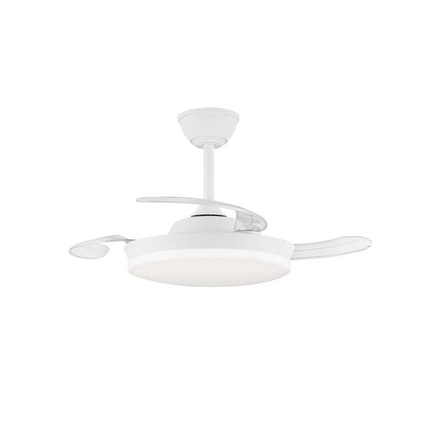 Ventilador LED de techo con aspas retráctiles MILKY S ECO, 39W 3822Lm CCT