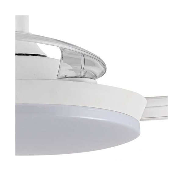 Ventilador LED de techo con aspas retráctiles MILKY S ECO, 39W 3822Lm CCT