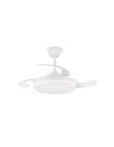 Ventilador LED de techo con aspas retráctiles MILKY S ECO, 39W 3822Lm CCT