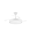 Ventilador de techo LED con aspas retráctiles EVO blanco, 72W 7920Lm CCT Dim Smart