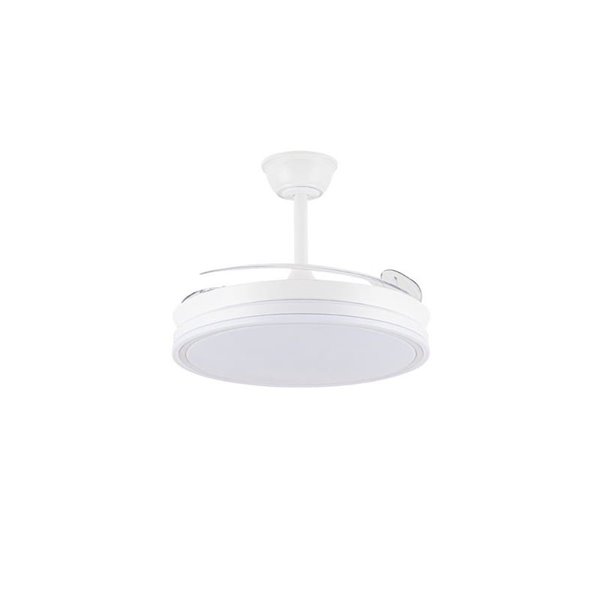 Ventilador de techo LED con aspas retráctiles EVO blanco, 72W 7920Lm CCT Dim Smart