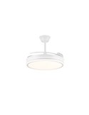 Ventilador de techo LED con aspas retráctiles EVO blanco, 72W 7920Lm CCT Dim Smart