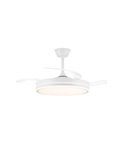 Ventilador de techo LED con aspas retráctiles EVO blanco, 72W 7920Lm CCT Dim Smart