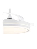 Ventilador de techo LED con aspas retráctiles EVO blanco, 72W 7920Lm CCT Dim Smart
