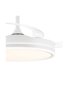 Ventoinha de teto LED com pás retráteis EVO branco, 72W 7920Lm CCT Dim Smart 2