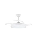 Ventilador de techo LED con aspas retráctiles EVO blanco, 72W 7920Lm CCT Dim Smart