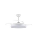 Ventilador de techo LED con aspas retráctiles EVO blanco, 72W 7920Lm CCT Dim Smart