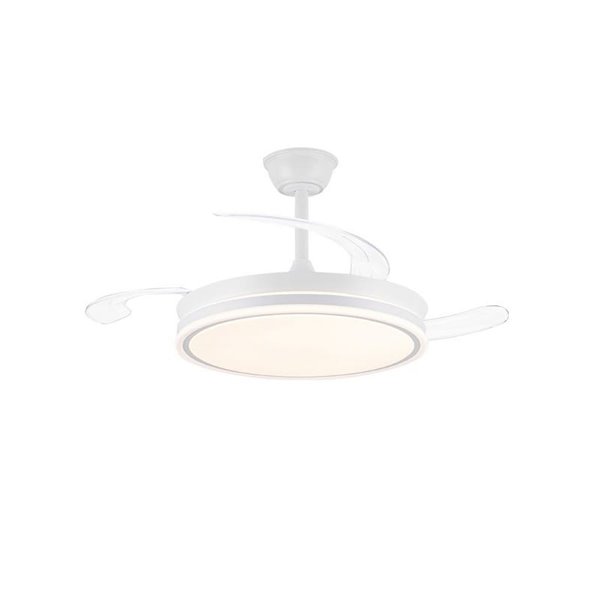 Ventilador de techo LED con aspas retráctiles EVO blanco, 72W 7920Lm CCT Dim Smart