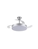 Ventilador de techo LED con aspas retráctiles EVO plata, 72W 7920Lm CCT Dim Smart