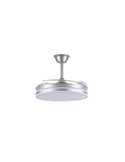 Ventilador de techo LED con aspas retráctiles EVO plata, 72W 7920Lm CCT Dim Smart