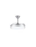 Ventilador de techo LED con aspas retráctiles EVO plata, 72W 7920Lm CCT Dim Smart