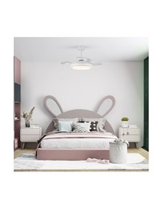 Ventoinha de teto LED com pás retráteis EVO MINI branco, 46W 5520Lm CCT Dim Smart 2