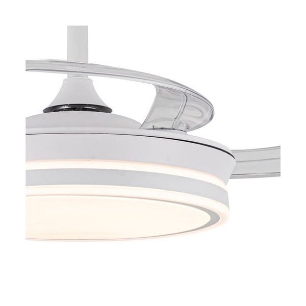 Ventilador de techo LED con aspas retráctiles EVO MINI blanco, 46W 5520Lm CCT Dim Smart