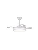 Ventilador de techo LED con aspas retráctiles EVO MINI blanco, 46W 5520Lm CCT Dim Smart