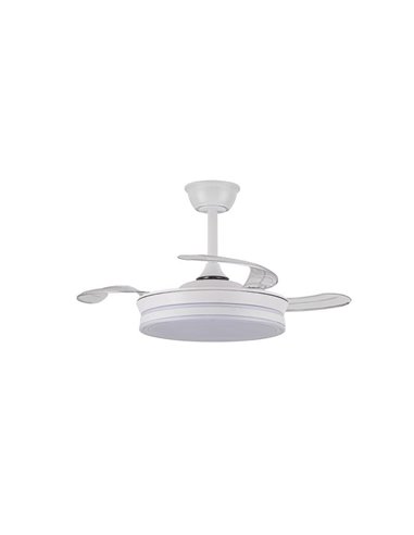Ventilador de techo LED con aspas retráctiles EVO MINI blanco, 46W 5520Lm CCT Dim Smart