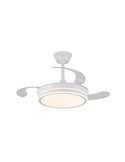 Ventilador de techo LED con aspas retráctiles EVO MINI blanco, 46W 5520Lm CCT Dim Smart