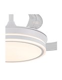 Ventilador de techo LED con aspas retráctiles EVO MINI blanco, 46W 5520Lm CCT Dim Smart