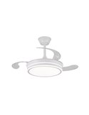 Ventilador de techo LED con aspas retráctiles EVO MINI blanco, 46W 5520Lm CCT Dim Smart