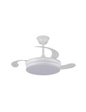 Ventilador de techo LED con aspas retráctiles EVO MINI blanco, 46W 5520Lm CCT Dim Smart