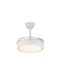 Ventilador de techo LED con aspas retráctiles EVO MINI blanco, 46W 5520Lm CCT Dim Smart