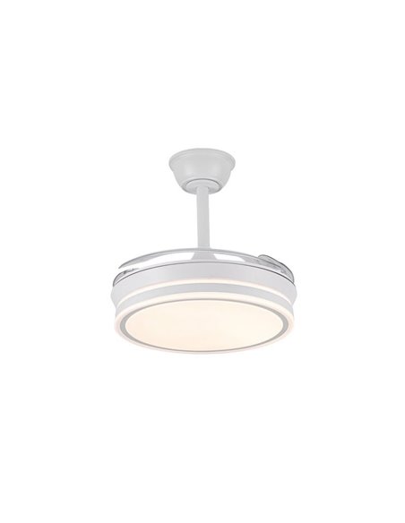 Ventilador de techo LED con aspas retráctiles EVO MINI blanco, 46W 5520Lm CCT Dim Smart
