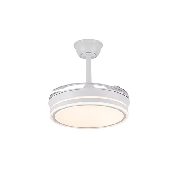 Ventilador de techo LED con aspas retráctiles EVO MINI blanco, 46W 5520Lm CCT Dim Smart