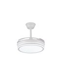 Ventilador de techo LED con aspas retráctiles EVO MINI blanco, 46W 5520Lm CCT Dim Smart