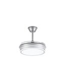 Ventilador de techo LED con aspas retráctiles EVO MINI plata, 46W 5520Lm CCT Dim Smart