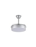 Ventilador de techo LED con aspas retráctiles EVO MINI plata, 46W 5520Lm CCT Dim Smart