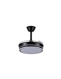 Ventilador de techo LED con aspas retráctiles EVO MINI negro, 46W 5520Lm CCT Dim Smart