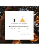 Guirnalda LED solar y recargable MARLO, 10 luces de luz cálida, 35Lm hasta 10 horas, 800cm, exterior techado