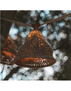 Guirnalda LED solar y recargable MARLO, 10 luces de luz cálida, 35Lm hasta 10 horas, 800cm, exterior techado