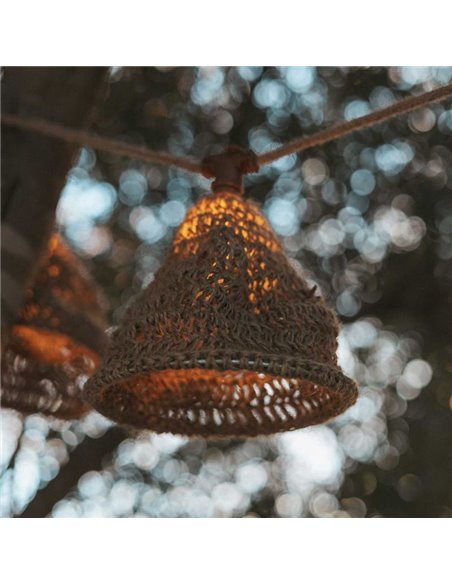 Guirnalda LED solar y recargable MARLO, 10 luces de luz cálida, 35Lm hasta 10 horas, 800cm, exterior techado