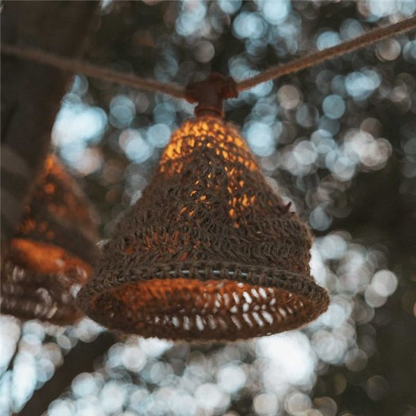 Guirnalda LED solar y recargable MARLO, 10 luces de luz cálida, 35Lm hasta 10 horas, 800cm, exterior techado