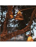 Guirnalda LED solar y recargable MARLO, 10 luces de luz cálida, 35Lm hasta 10 horas, 800cm, exterior techado