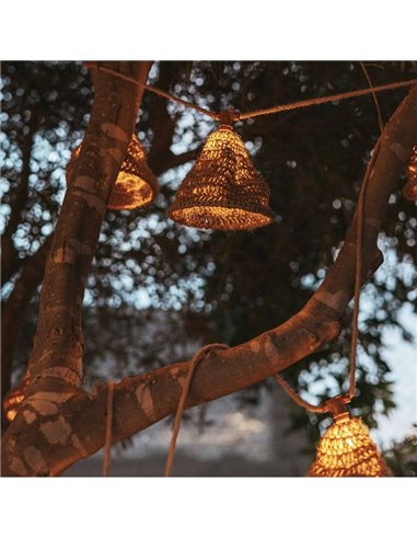 Guirlande lumineuse LED solaire rechargeable MARLO, 10 lumières blanc chaud, 35 lm jusqu'à 10 heures d'autonomie, 800 cm, extéri