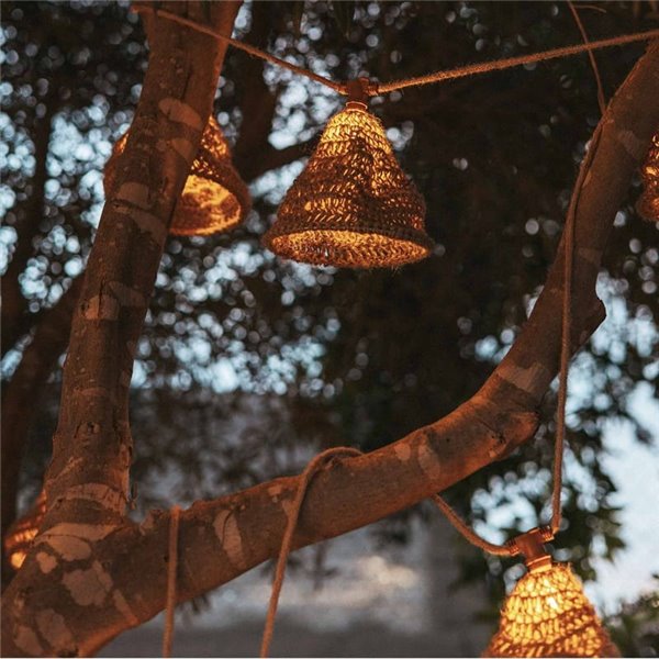 Guirlande lumineuse LED solaire rechargeable MARLO, 10 lumières blanc chaud, 35 lm jusqu'à 10 heures d'autonomie, 800 cm, extéri