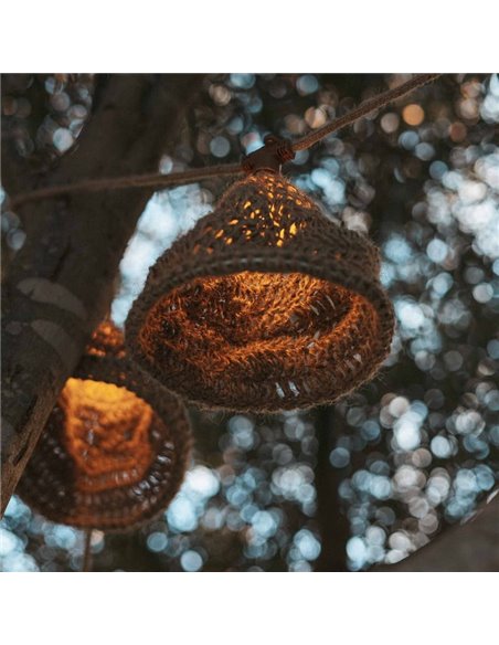 Guirnalda LED solar y recargable MARLO, 10 luces de luz cálida, 35Lm hasta 10 horas, 800cm, exterior techado