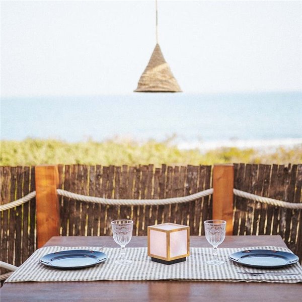 Luminária pendente MARO HANG em fibras naturais, E27, IP54, cabo de 5m