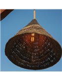 Luminária pendente MARO HANG em fibras naturais, E27, IP54, cabo de 5m