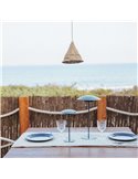 Luminária pendente MARO HANG em fibras naturais, E27, IP54, cabo de 5m