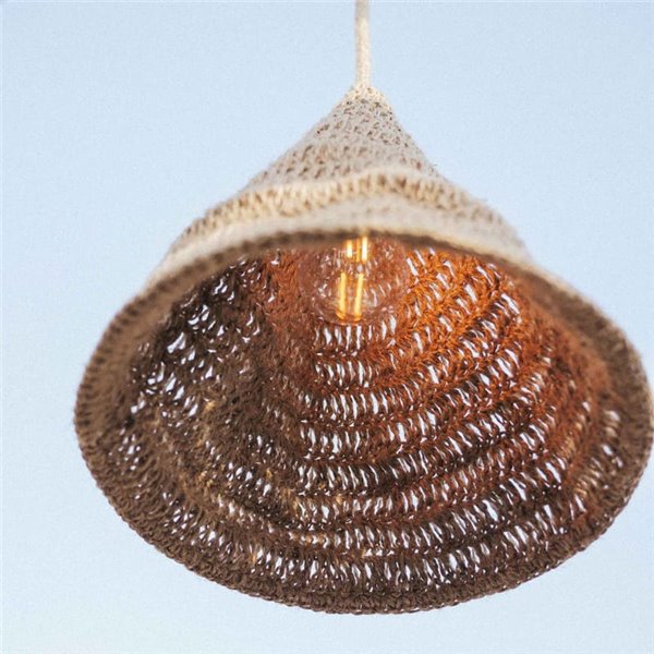 Lámpara colgante MARO HANG de fibras naturales, E27, IP54 , cable 5m
