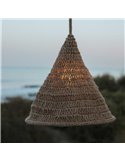 Suspension MARO HANG en fibres naturelles, E27, IP54, câble de 5 m