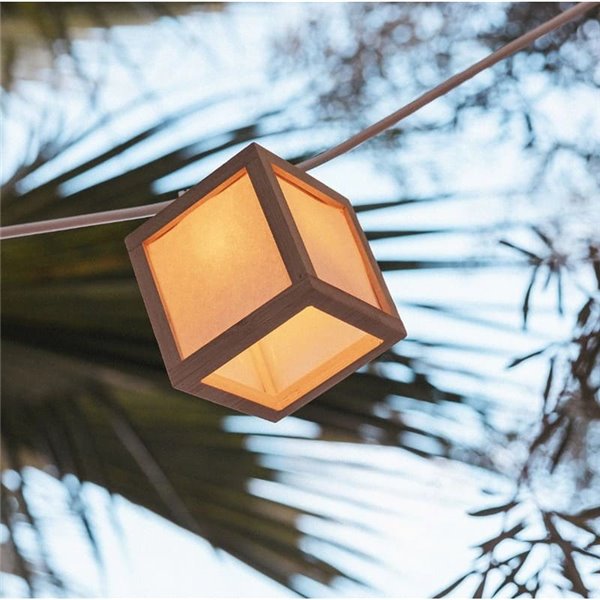 Guirnalda decorativa LED VEGA, de exterior con 10 bombillas de luz cálida, solar, batería y cable, IP44