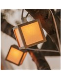 Guirnalda decorativa LED VEGA, de exterior con 10 bombillas de luz cálida, solar, batería y cable, IP44